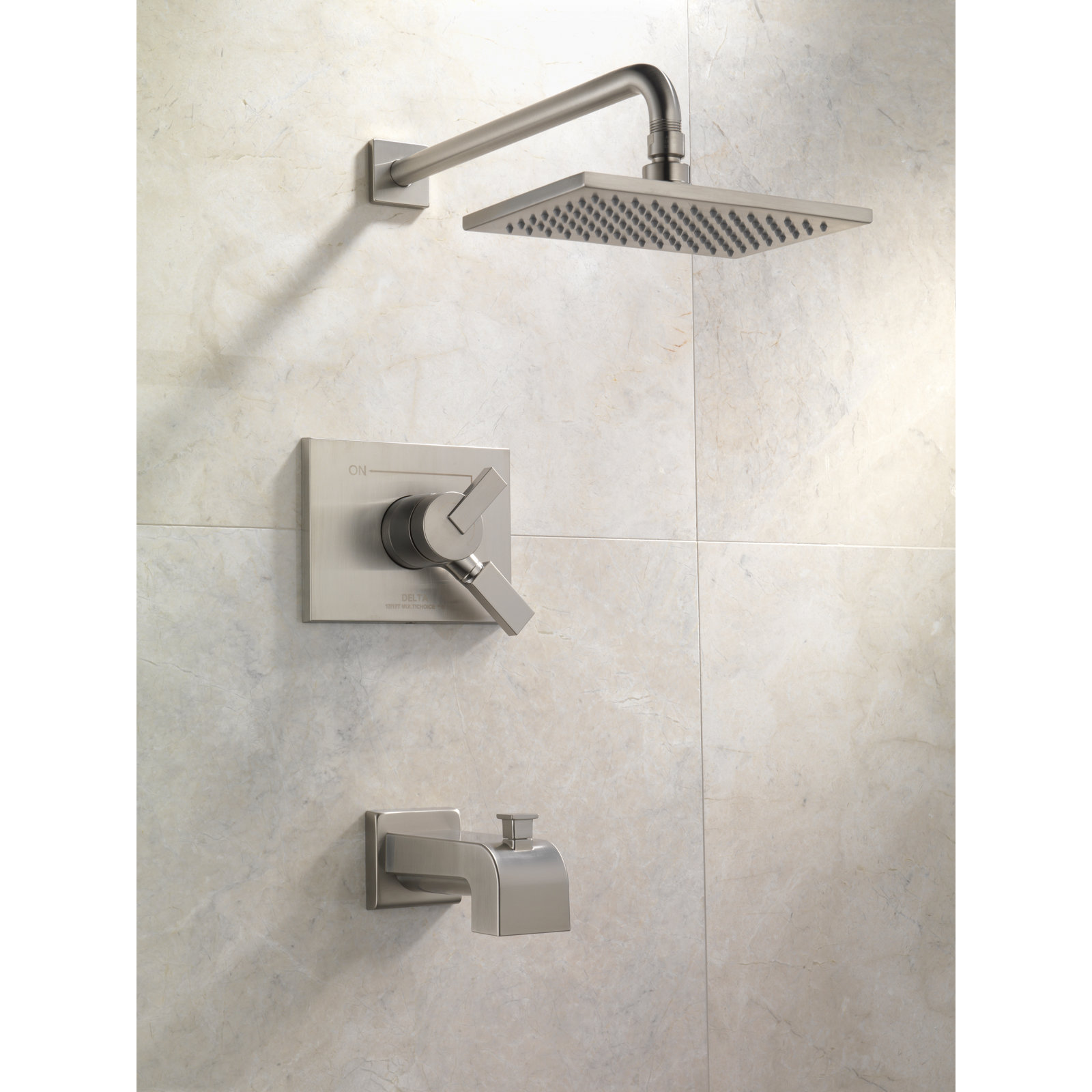 Vero Pressure-Balanced Tub and Shower Faucet, Brilliance Stainless