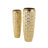 Braseby Metal Tall Decorative Gold Vase with Grooved Patterns Set-167671456