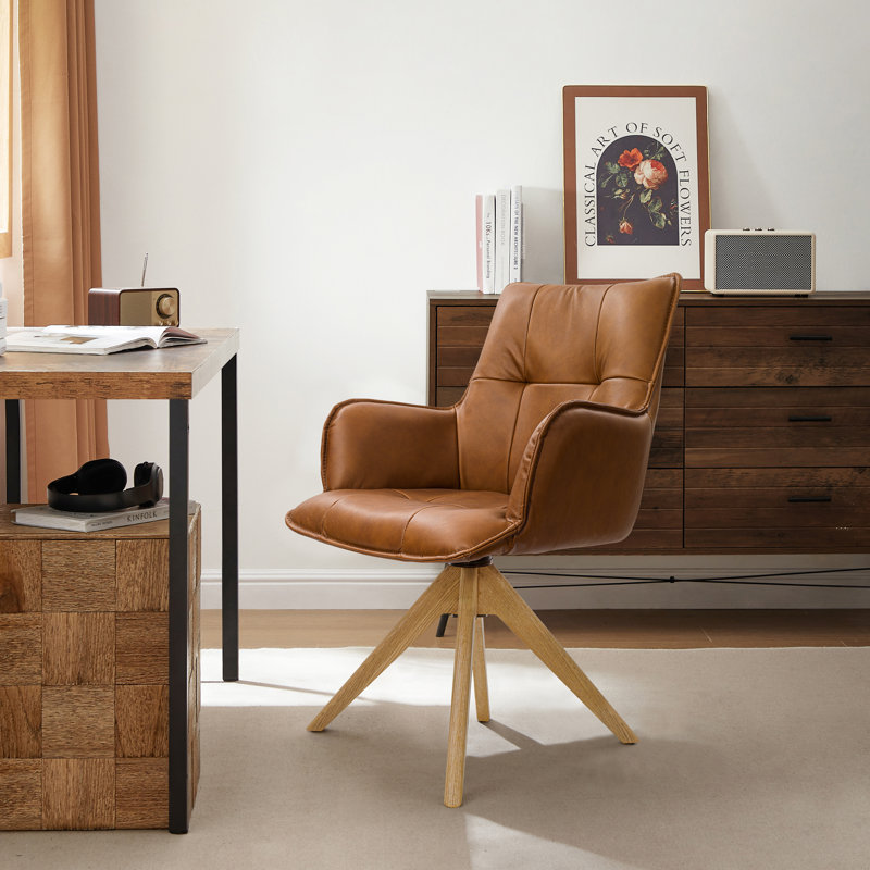 Leather Home Office Swivel Desk Chair