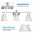 24 Inch Bathroom Vanity Light Fixtures, 3-Lights Modern Wall Sconce Lighting with Alabaster Glass Shade, Brushed Nickel Vanity Lighting for Bathroom Mirror