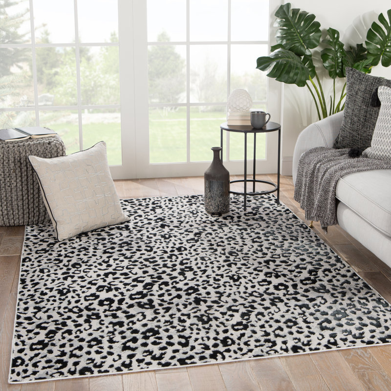 Tapis gris / noir Jocquis, Rectangle de 11 pi 8 po x 15 pi