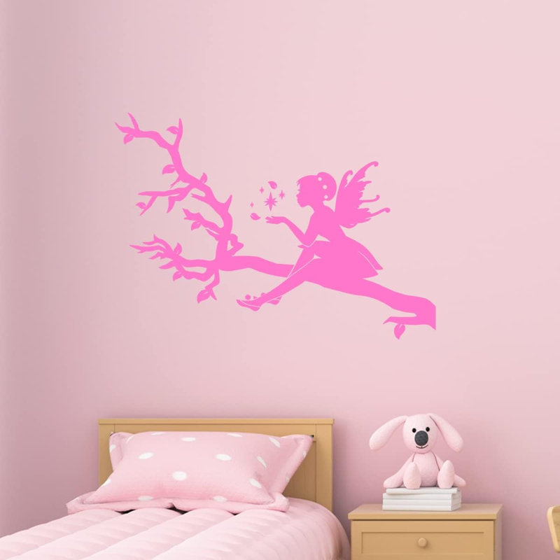 Non-Wall Damaging Wall Decal, 18" H x 25" W, Pink