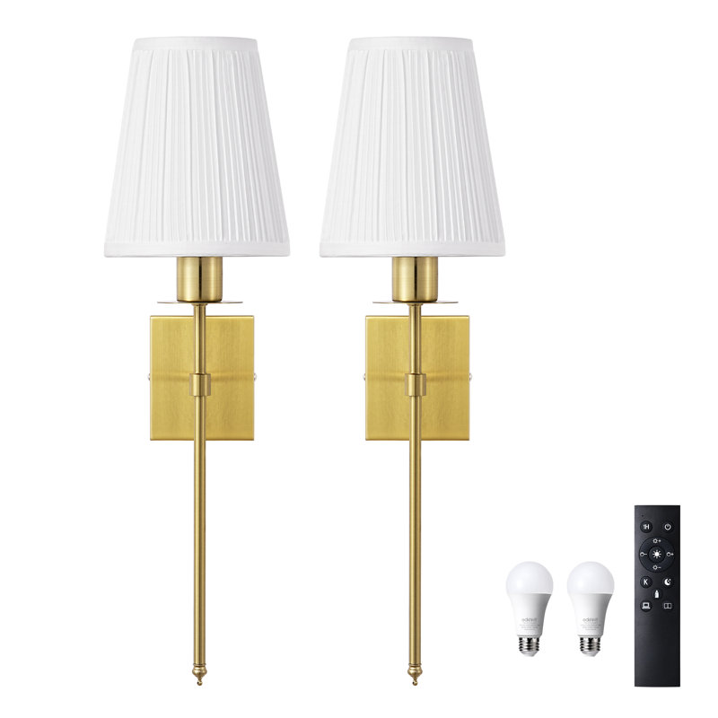 Dimmable Iron Wallchiere with Remote Control, Gold