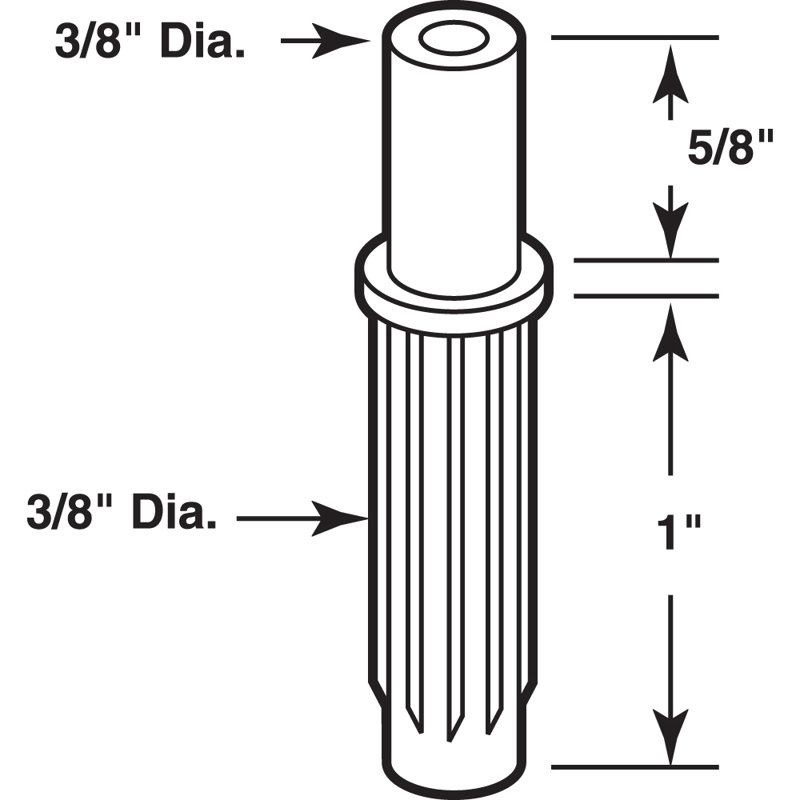 Pivot de porte pliable et guide supérieur bi-pliable, diamètre extérieur de 3/8 po, fabrication en plastique, blanc (paquet de 4)