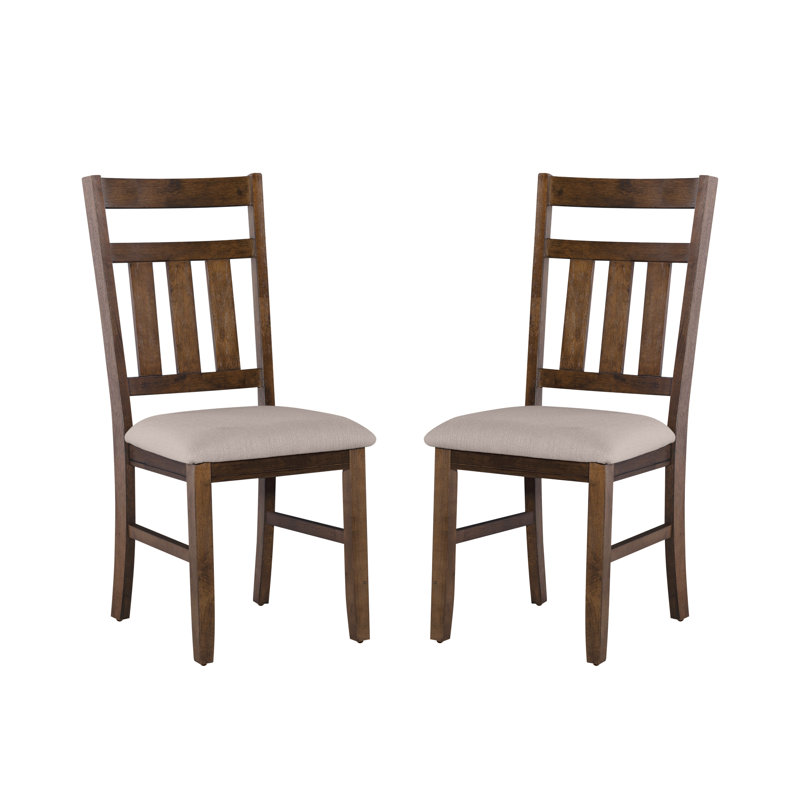 Ensemble de 2 chaises d'appoint Helbert, Ambre rustique
