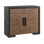 Modern Veil 42" Wide Veil Oak and Figured Haze Walnut Soft Close Doors Hall Chest