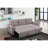 Ashlyn 84" Light Gray Reversible Sleeper Sectional Sofa With Storage Chaise, USB Charging Ports And Pocket