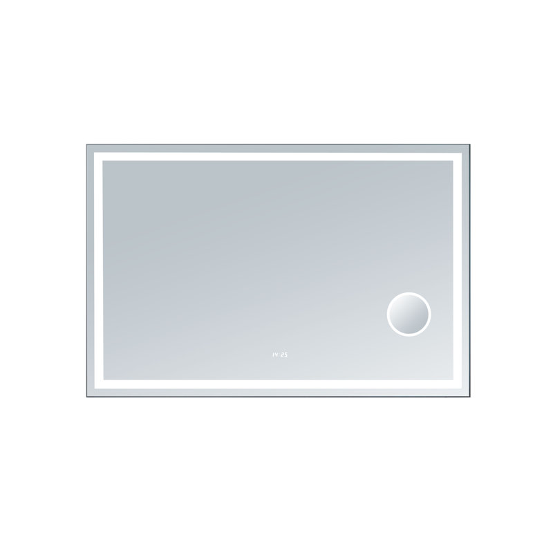 Flat LED Wall Mirror, 35" H x 48" W