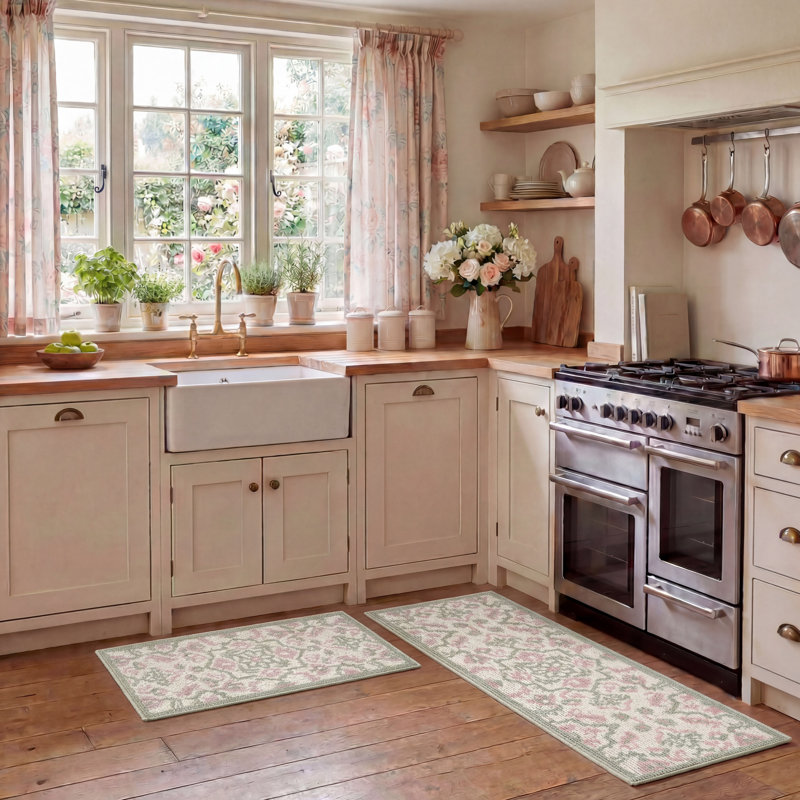 Laura Ashley Marwood All Loop Tufted  Rugs, Ivory Multi
