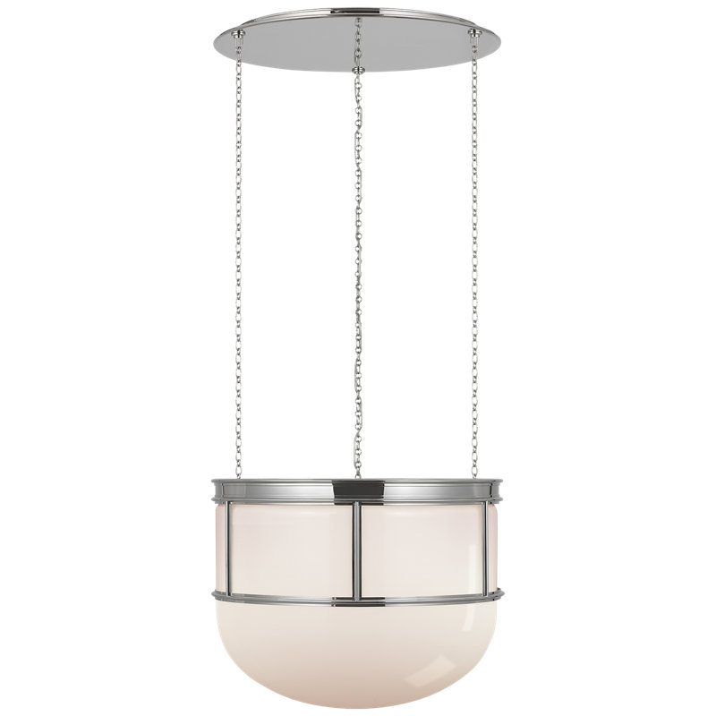 Chapman & Myers Pendant, Polished Nickel, 3, 18.5" H x 24" W x 24" D