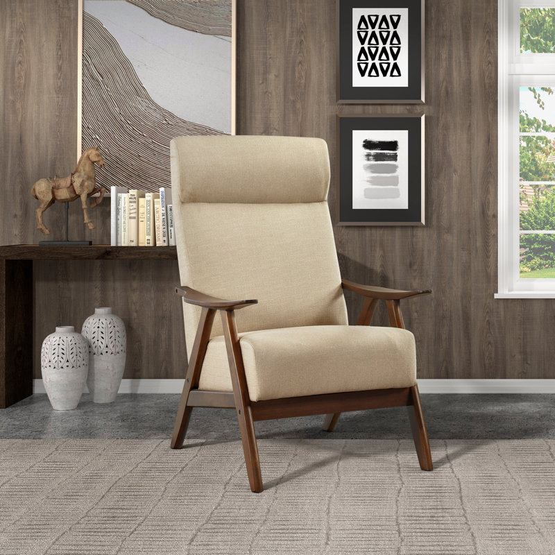 Fauteuil l 29 po Carliee, Mélange de polyester brun pâle