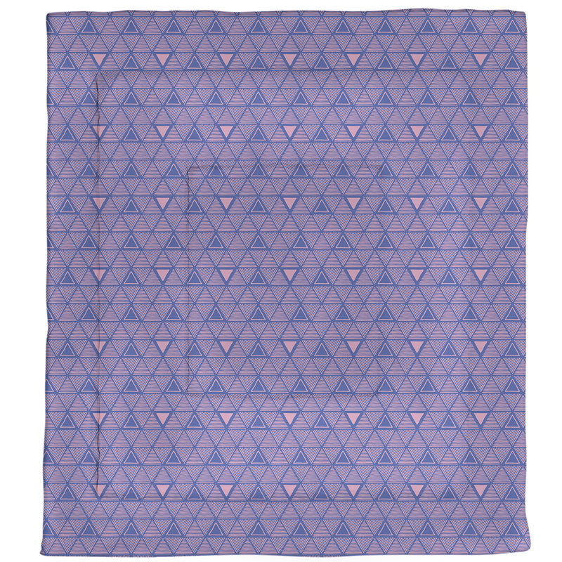 Édredon en microfibre réversible Patricia Geoffrey, Édredon grand, Bleu/rose