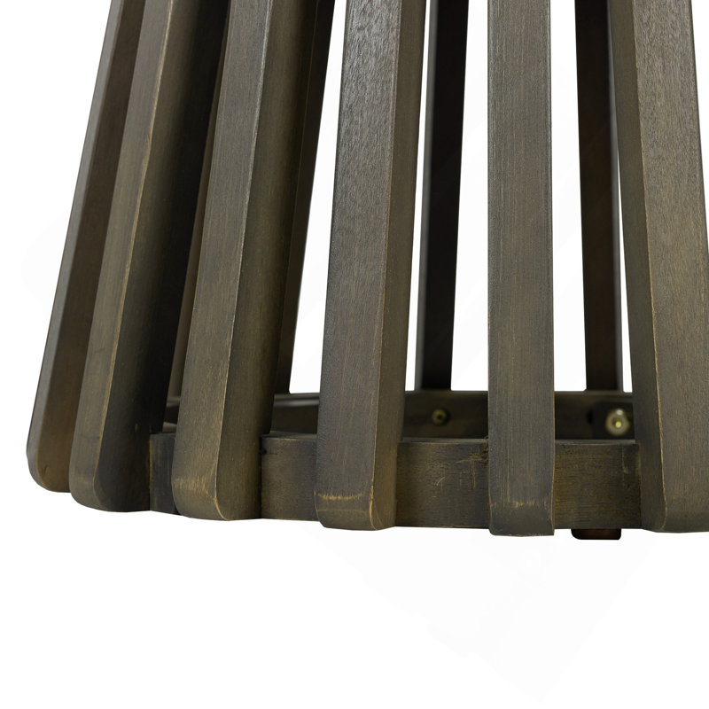 Table d'appoint d'extérieur en bois d'acacia pour le patio, table basse ronde pour la cour arrière, pelouse et balcon