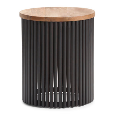 Demy Accent Table In Natural/Black