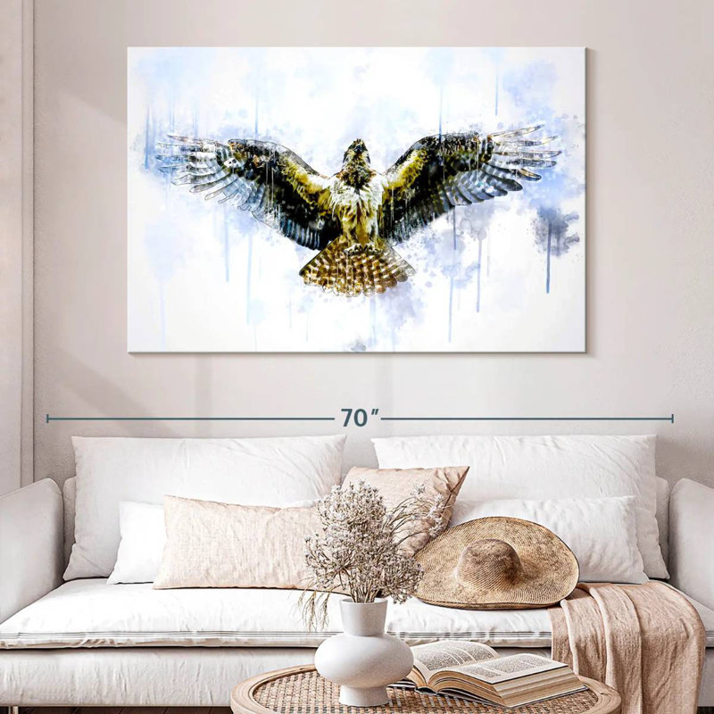 Crowle Hawk Flying, 34" H x 51" W