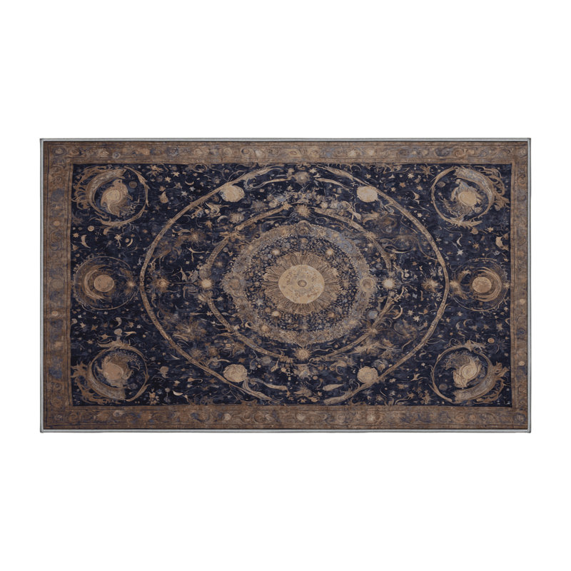 Machine Washable Gray Area Rug, Rectangle 2' x 3'
