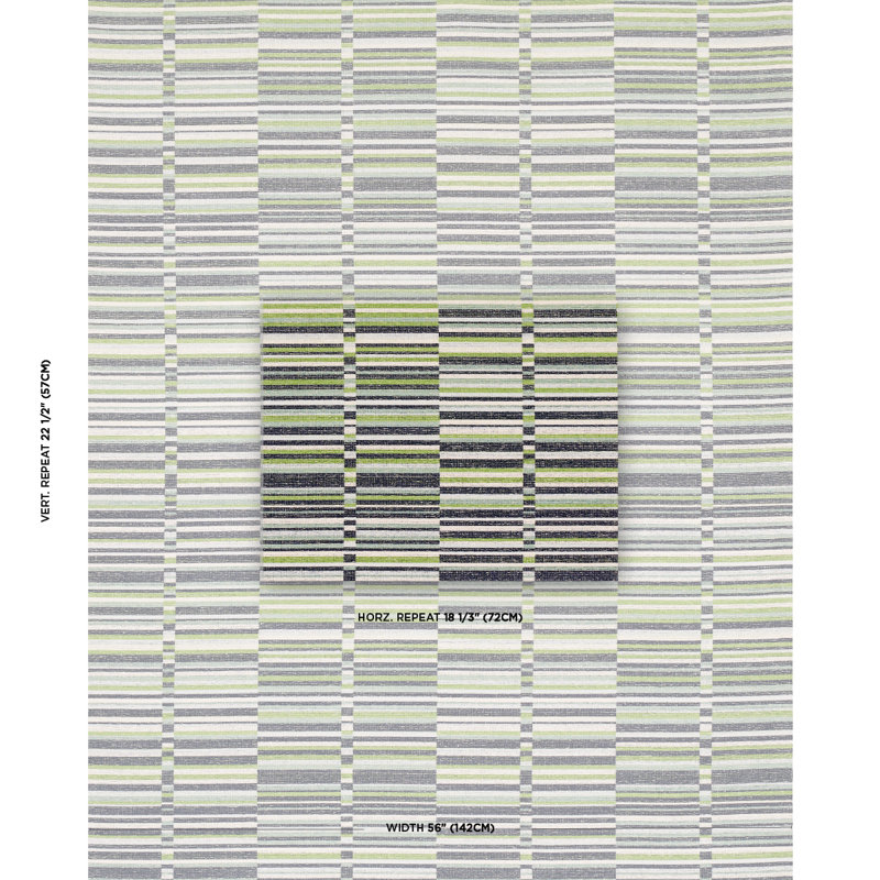 Tierra Stripe Fabric, Green/Blue