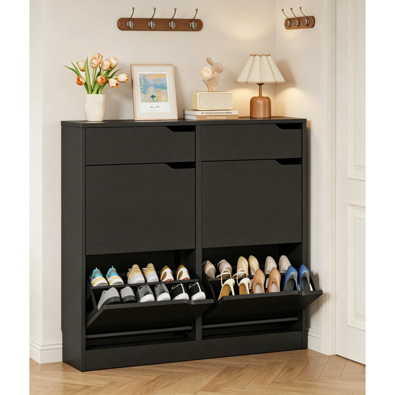 24 Pair Shoe Storage Cabinet