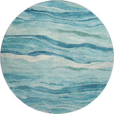 Premium Machine Washable Alijah AMF1246 Stripes Rug