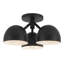 Plafonnier semi-encastré noir 13 po Fosso-124959502