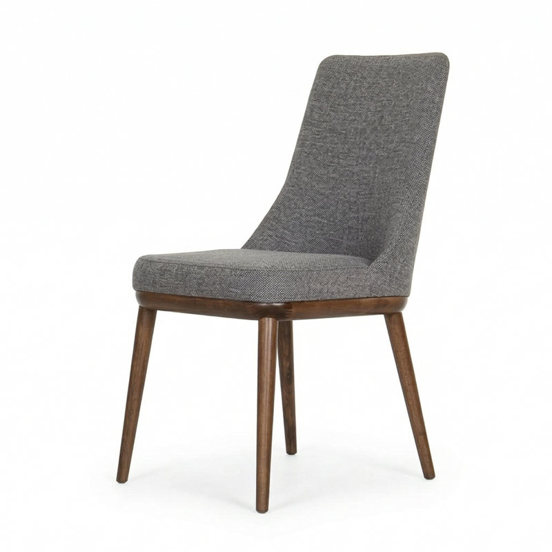 Rosner 19'' H Upholstered Parsons Chair, 	Gray Polyester Blend