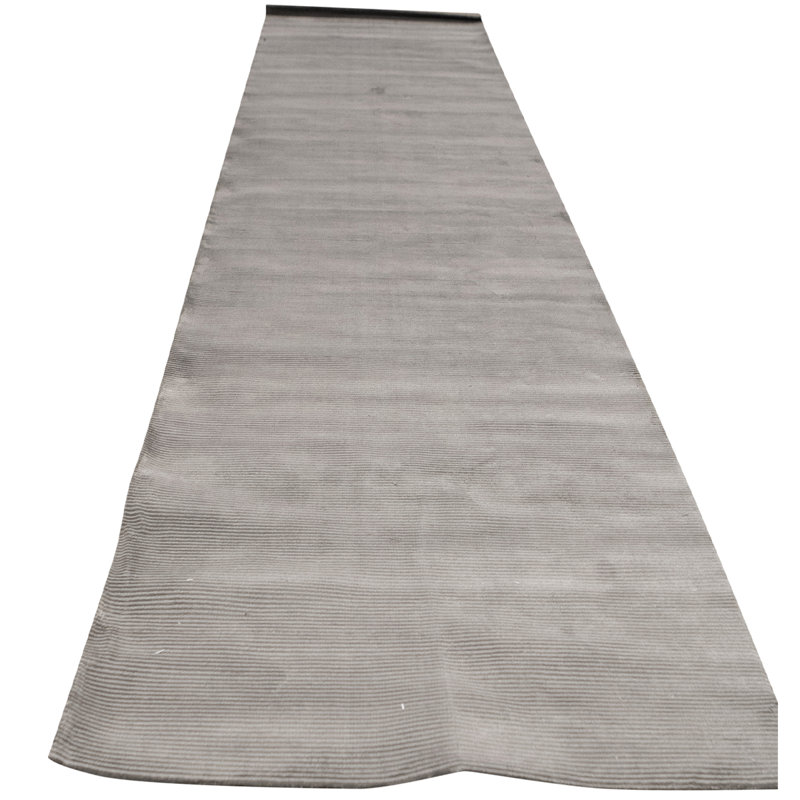 Chemin de table gris noué à la main de haute qualité
