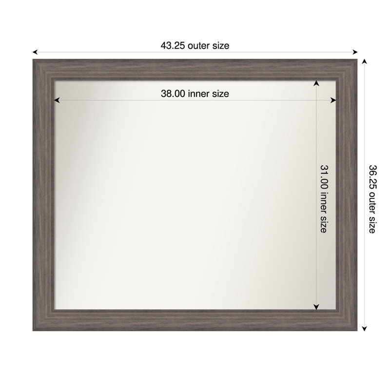 Miroir Hannaley, Rectangle, 36,25 po x 43,25 po
