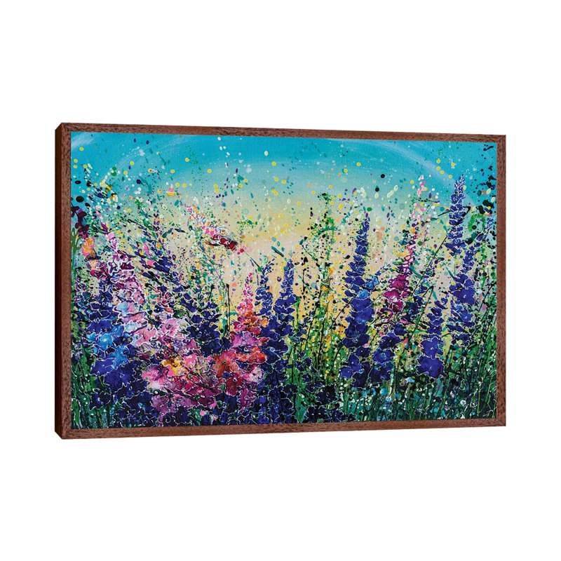 Mile High Wildflowers by Lena Owens - Painting on Canvas, Classic Wood Framed Canvas, 45.72cm H x 66.04cm W x 3.81cm D