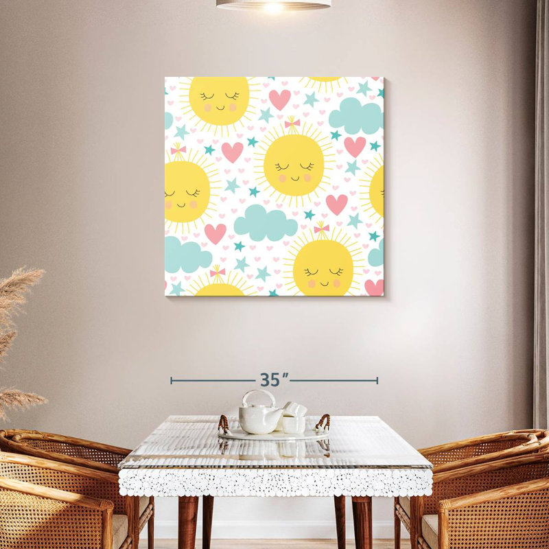 Ashelle Suns Clouds Hearts, 36" H x 36" W