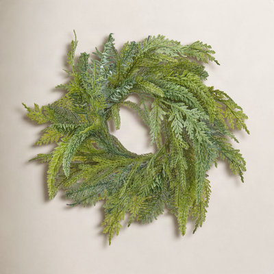 14" Uv Natural Touch Mixed Evergreen Candlering 4.5Id