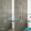 Système de douche à pluie exposé en acier inoxydable H 36 po avec douche à main (valve non incluse)-110220944