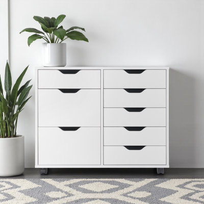 Peres 6-Drawer Multi-Storage Mobile Cabinet by Ebern Designs