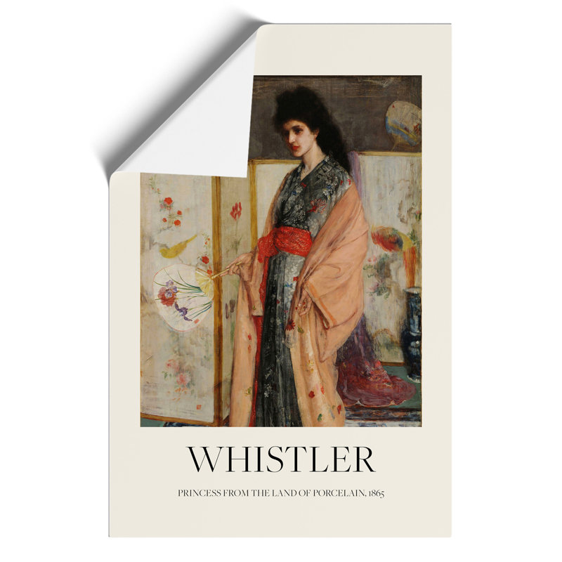 Lady In A Kimono by James Mcneill Whistler - No Frame Painting, 30cm H x 21cm W x 0.1cm D