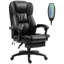 Fauteuil de direction en cuir synthétique à haut dossier avec repose-pieds rétractable Advanced