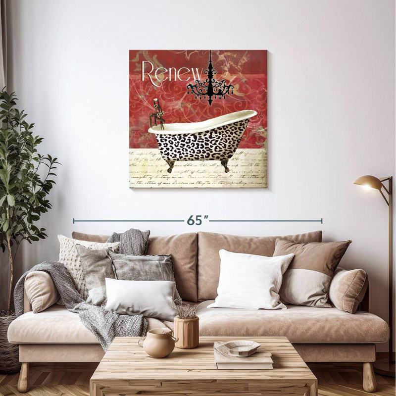 Cheetah Bath, 36" H x 36" W