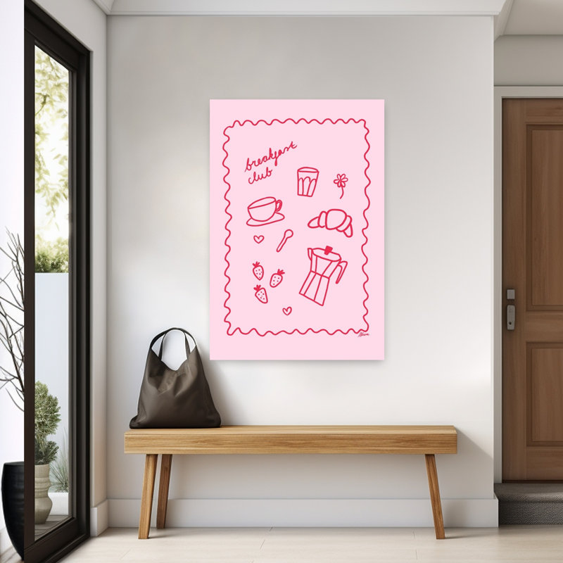 Petit déjeuner club, impression d'art mural contemporain, 60" H x 40" W
