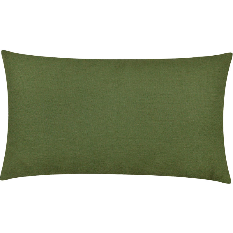 Hallam Geometric Rectangular Throw Cushion, Green Geometric