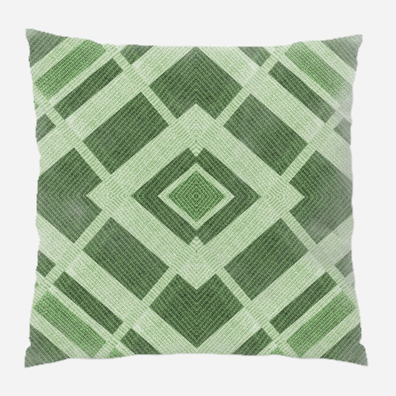 Fabric Geometric Microsuede Reversible Throw Pillow