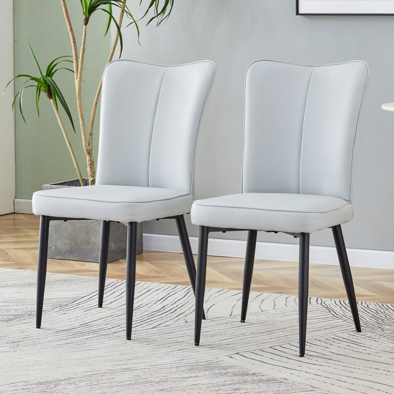 Chaises ergonomiques pour salle à manger et de bureau en gris clair - Style minimaliste moderne pour une utilisation polyvalente