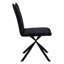 2 chaises de cuisine pour salle à manger, revêtement noir, style moderne avec siège souple et pieds en métal pour le dossier du siège rembourré, design