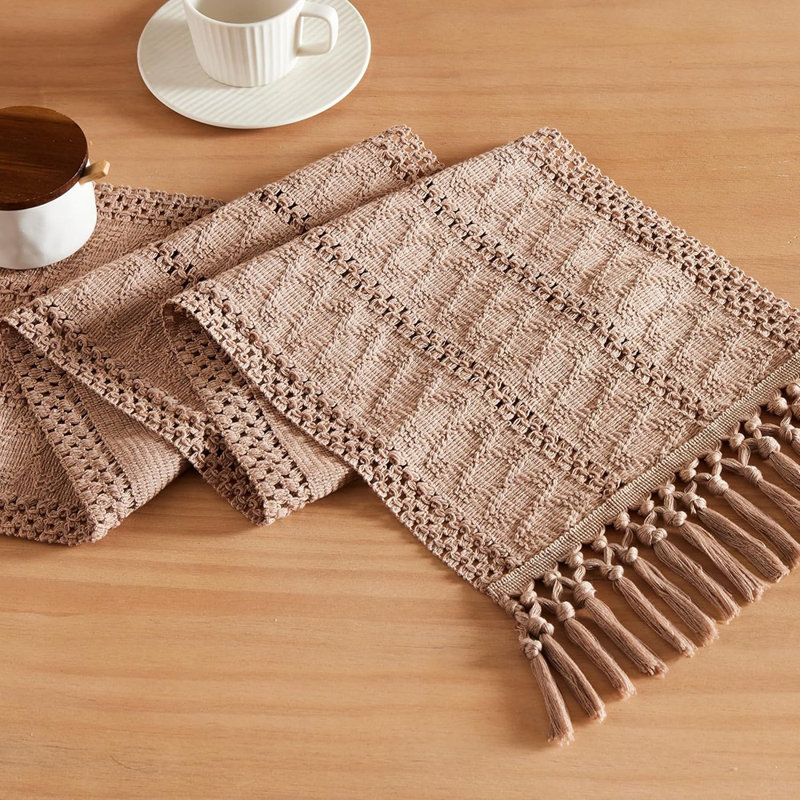 Boho Table Runner, Taupe Table Runners