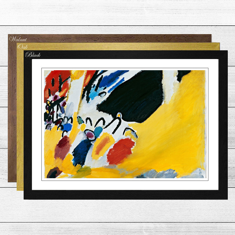 Wassily Kandinsky - Single Picture Frame Painting, Black