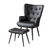 Tufted Wingback Chair and Ottoman-239938066