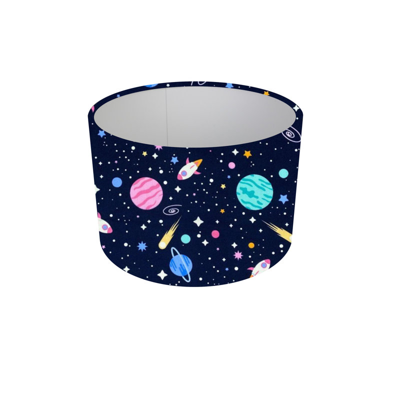 Cotton Drum Pendant Shade, 18cm H x 20cm W x 20cm D