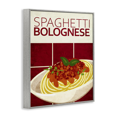 Spaghetti Classic Kitchen Framed Giclee, design by Kim Allen