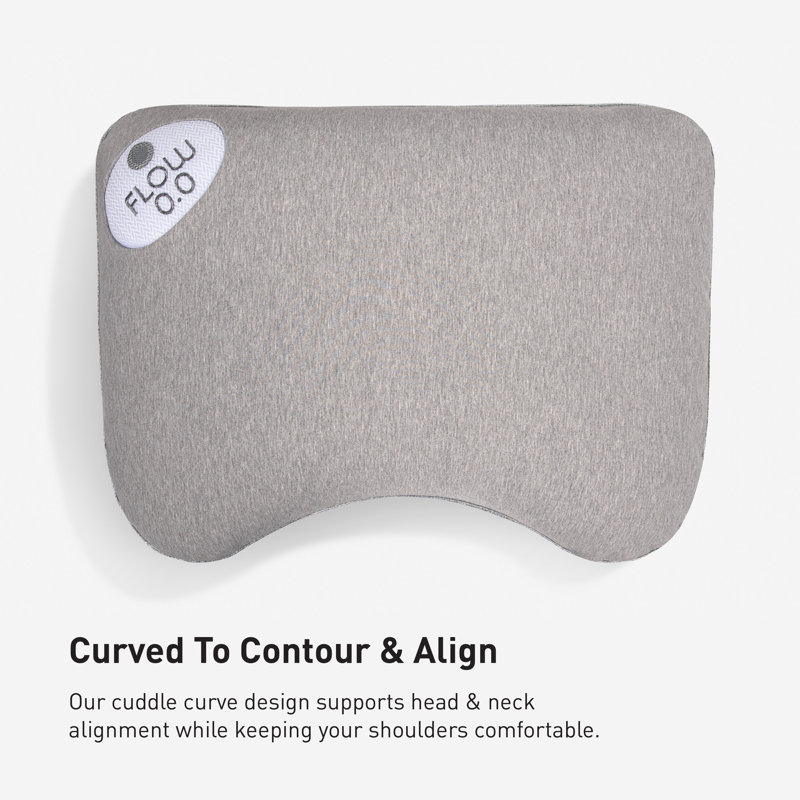 Bedgear Flow Cuddle Curve Performance Pillow for Side Sleepers - Plush and Breathable Pillow, 0.0