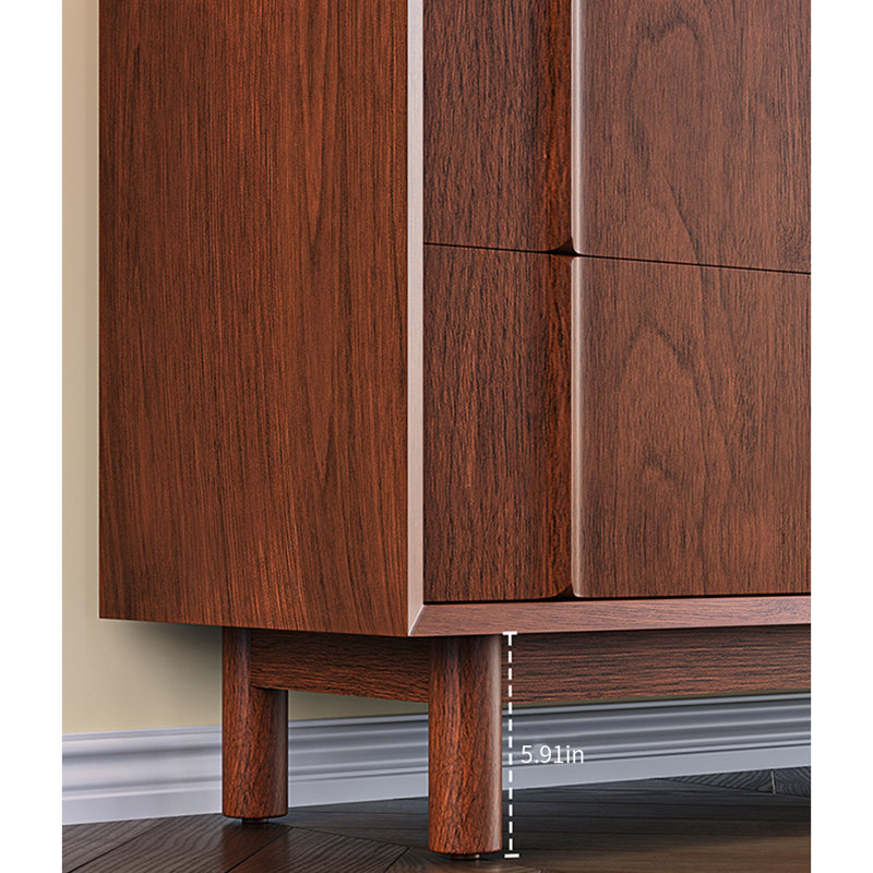 Simple Large Capacity  Sideboard, Walnut