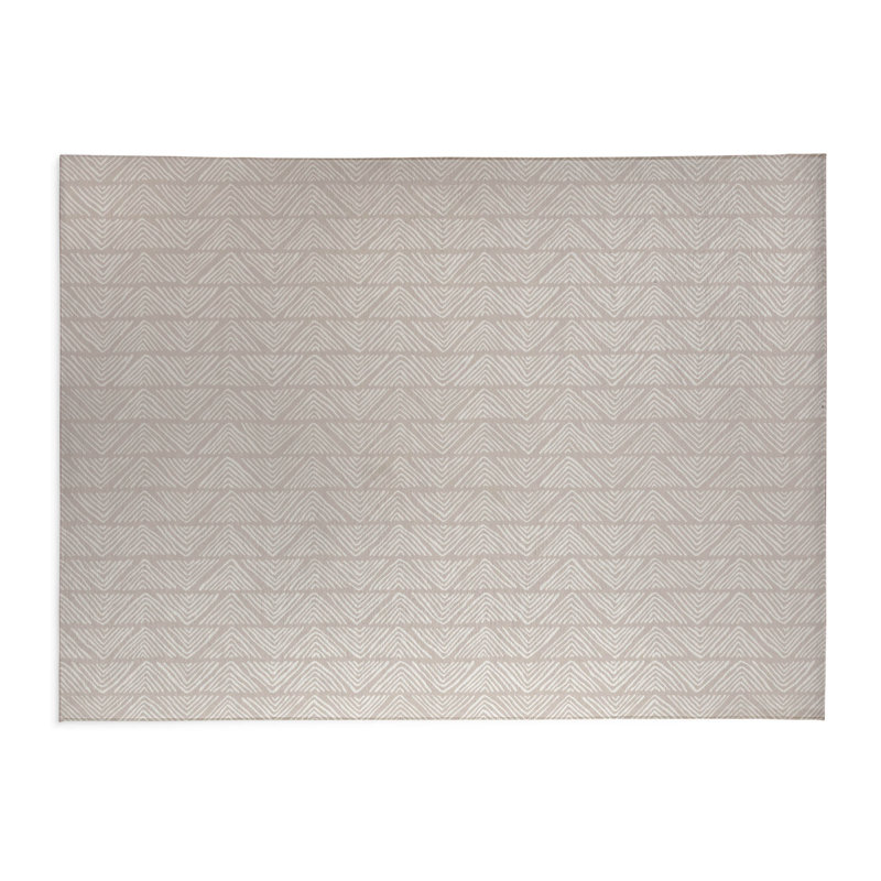 Chev Wave Stripe Non-Slip Outdoor Rug, Rectangle 3' x 5'