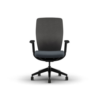 HON Flexion Mesh Back Task Chair, Standard Cylinder, Black Mesh, Black Frame, Darkness