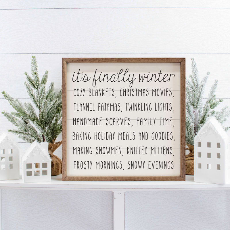 It's Finally Winter White, 16" H x 16" W
